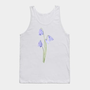 purple scilla siberica watercolor flowers Tank Top